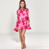Seraphina Floral Mesh Mini Dress