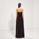 Amara 3D Floral Chiffon Maxi Dress