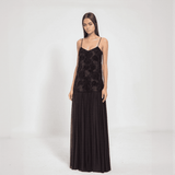 Amara 3D Floral Chiffon Maxi Dress